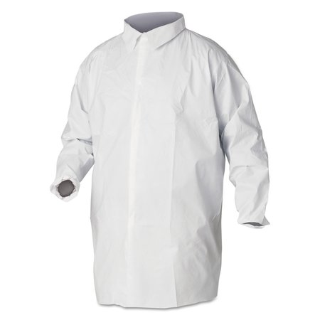 KLEENGUARD A40 Liquid and Particle Protection Lab Coats, 2X-Large, White, PK30 KCC 44445